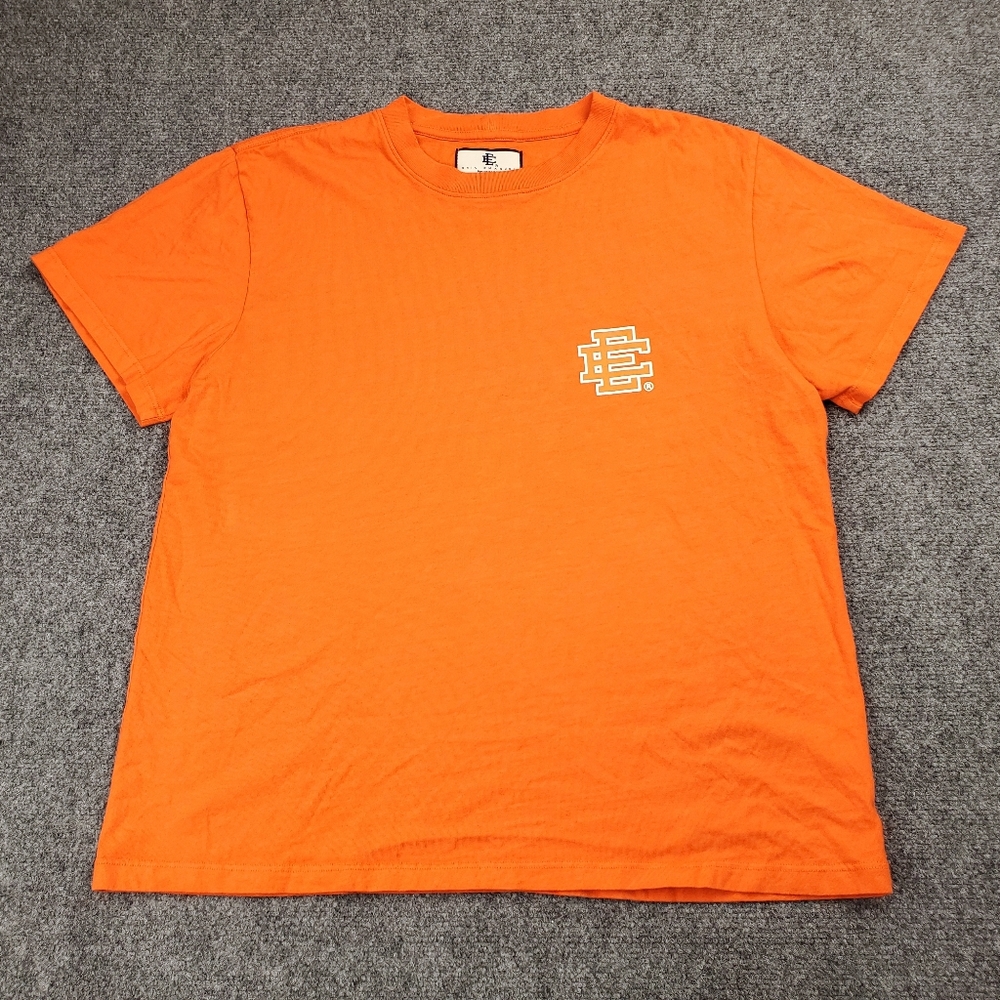 Authentic Eric Emanuel Orange Short Sleeve Tee with White EE Logo